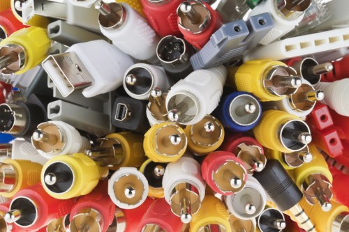 Secure commercial waste containers at collection point